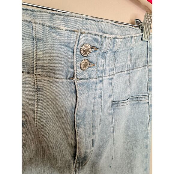 We The Free Bell Bottom Jeans 27 Light Wash High Rise Boho Flare Wide Leg - Picture 4 of 7